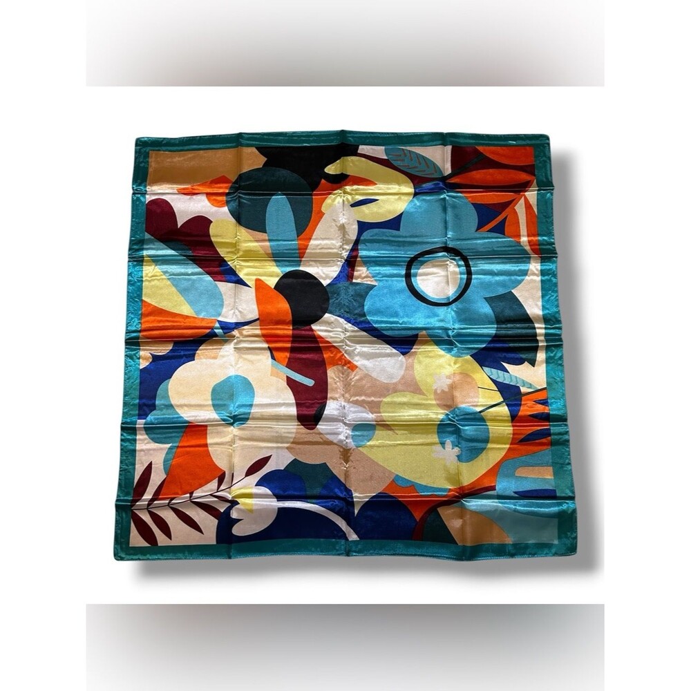 Light Blue Scarf 35” x 35” for Women Beach